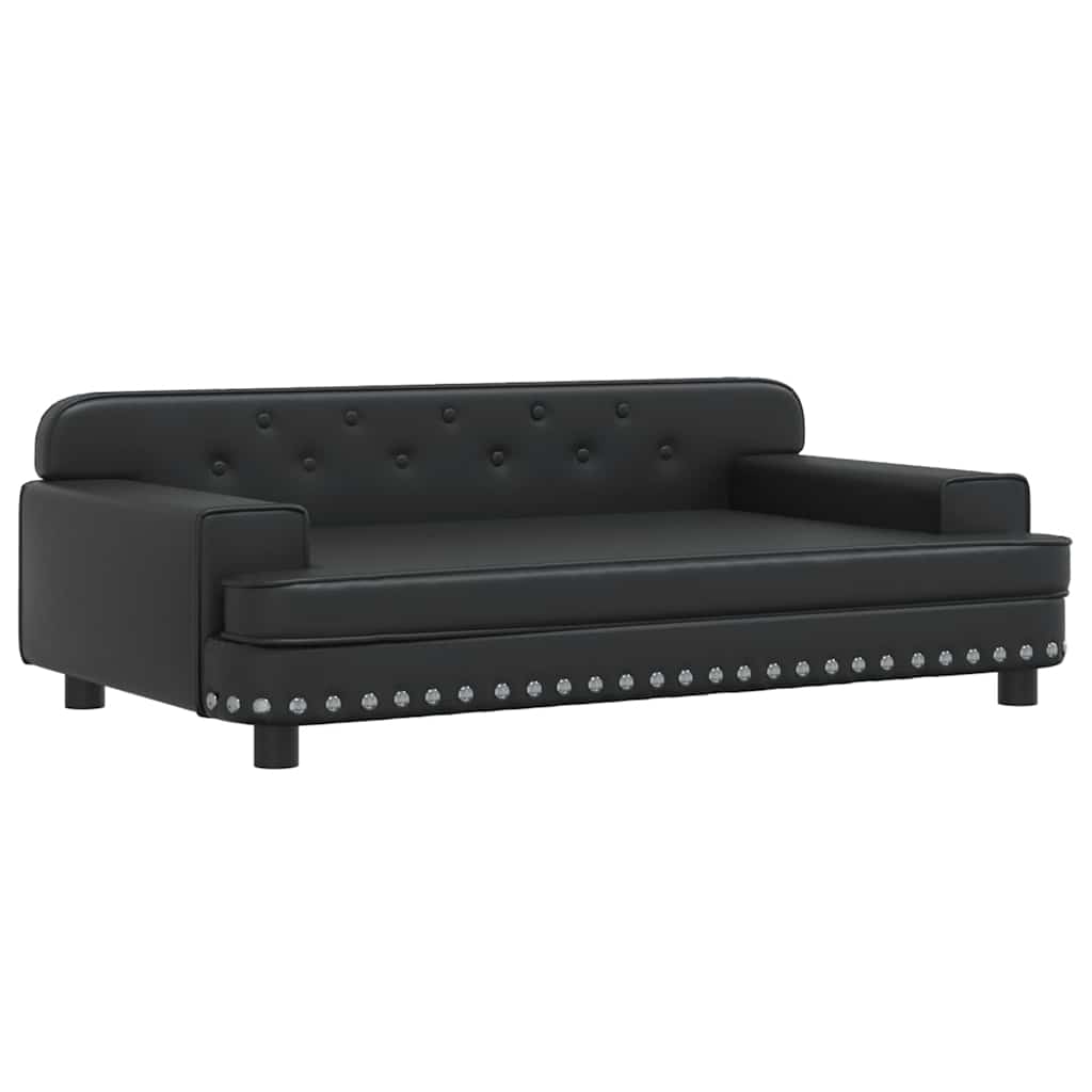 Divano per Bambini Nero 90x53x30 cm in Similpelle | homemem39