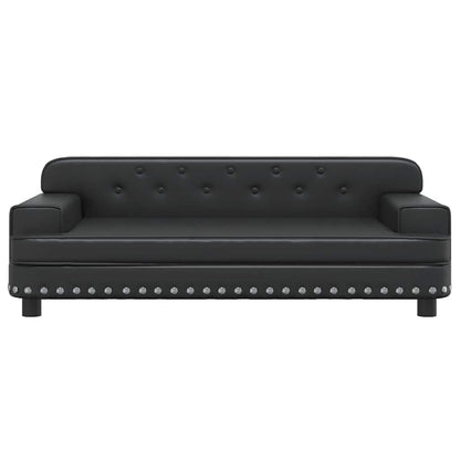 Divano per Bambini Nero 90x53x30 cm in Similpelle | homemem39