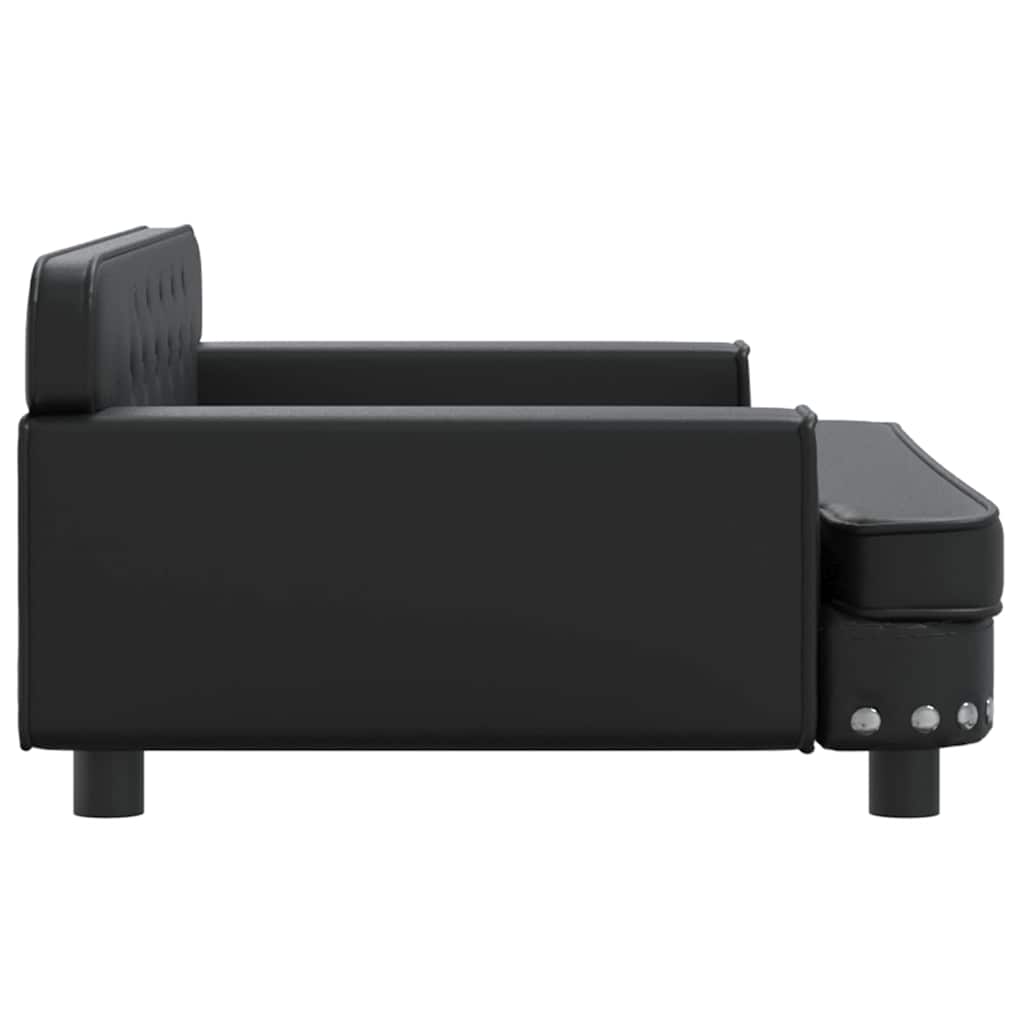 Divano per Bambini Nero 90x53x30 cm in Similpelle | homemem39