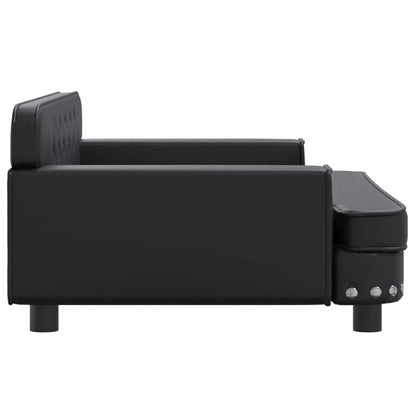 Divano per Bambini Nero 90x53x30 cm in Similpelle | homemem39