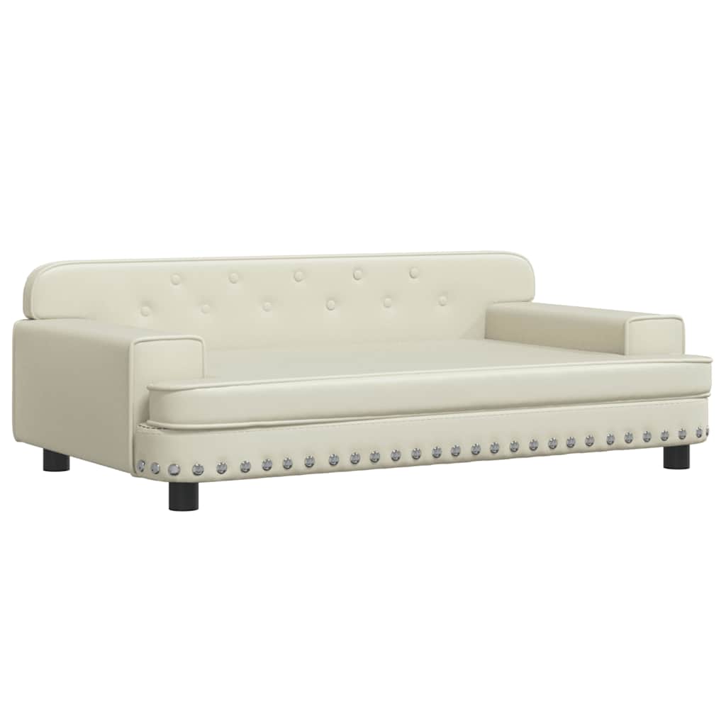 Divano per Bambini Crema 90x53x30 cm in Similpelle | homemem39