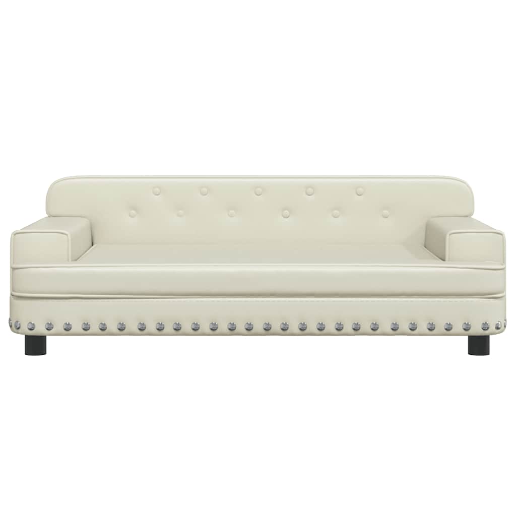 Divano per Bambini Crema 90x53x30 cm in Similpelle | homemem39