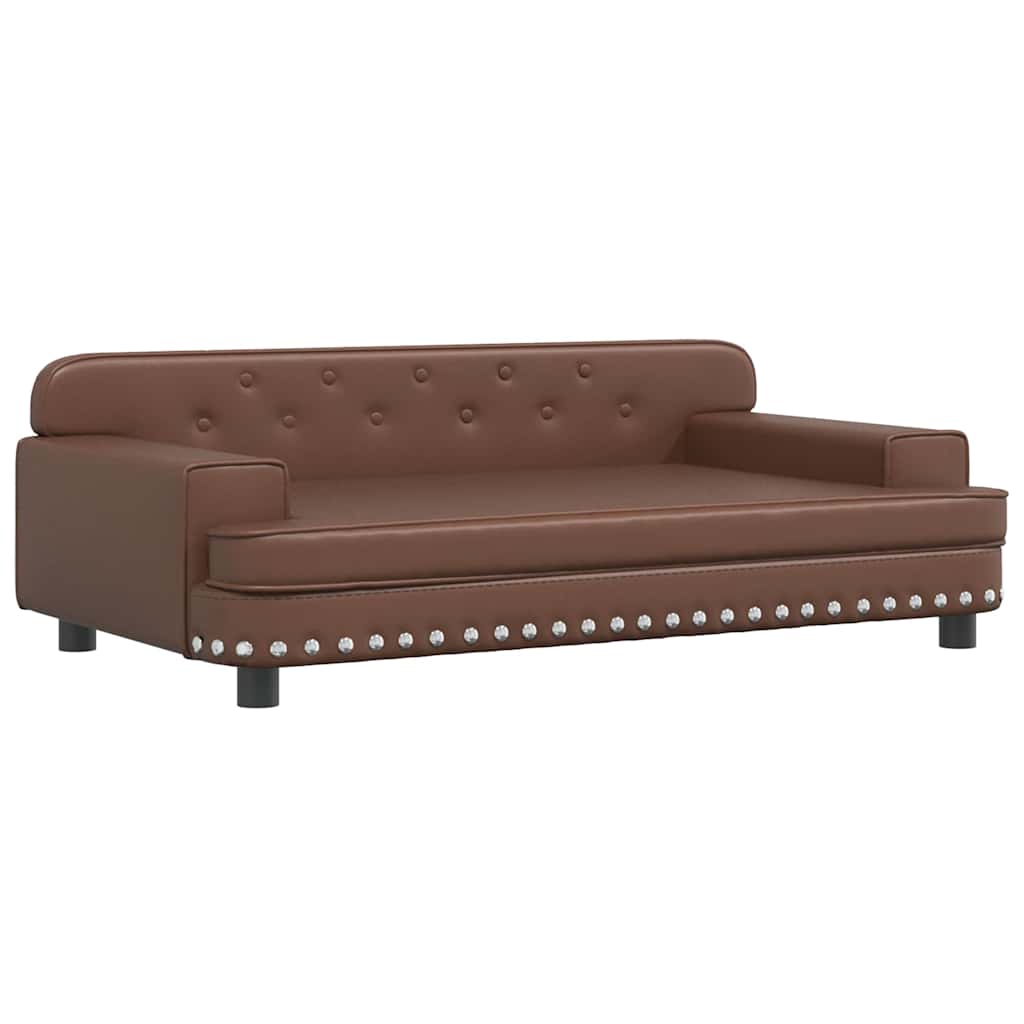 Divano per Bambini Marrone 90x53x30 cm in Similpelle | homemem39