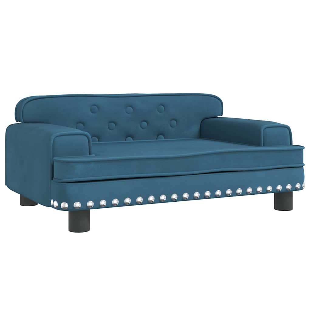 Divano per Bambini Blu 70x45x30 cm in Velluto | homemem39