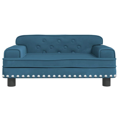 Divano per Bambini Blu 70x45x30 cm in Velluto | homemem39