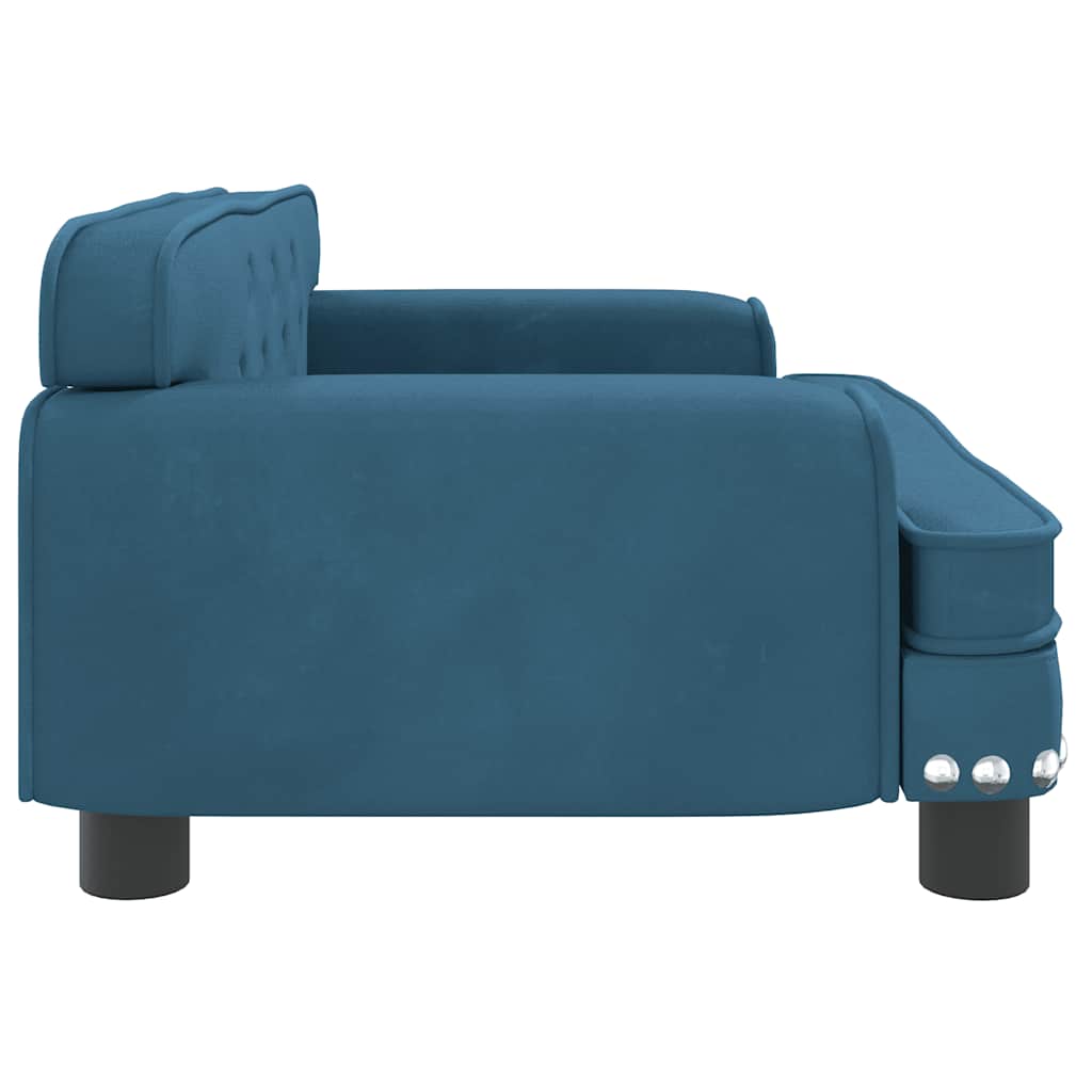 Divano per Bambini Blu 70x45x30 cm in Velluto | homemem39