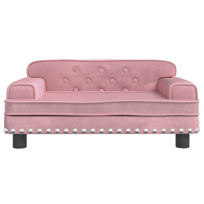 Divano per Bambini Rosa 70x45x30 cm in Velluto | homemem39