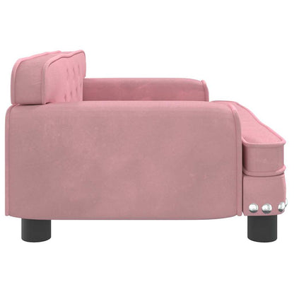 Divano per Bambini Rosa 70x45x30 cm in Velluto | homemem39