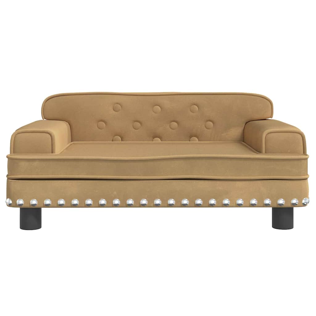 Divano per Bambini Marrone 70x45x30 cm in Velluto