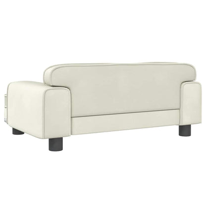 Divano per Bambini Crema 70x45x30 cm in Velluto