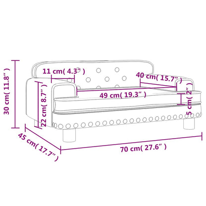 Divano per Bambini Crema 70x45x30 cm in Velluto | homemem39