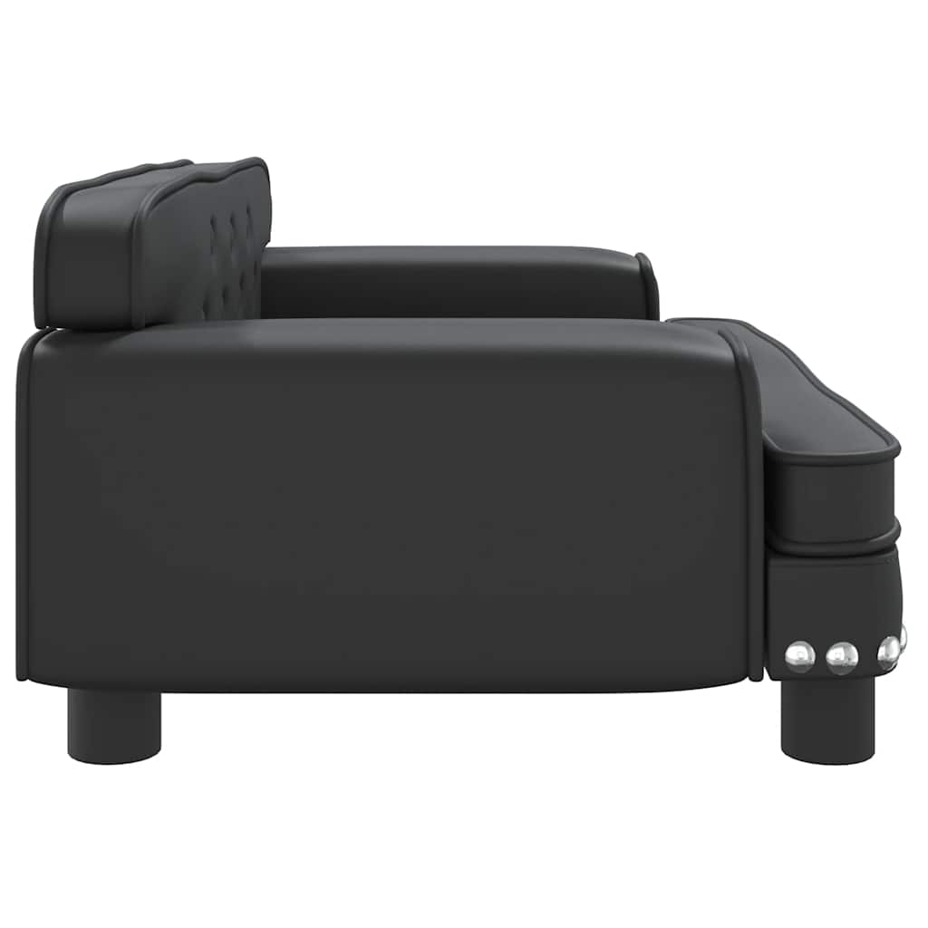 Divano per Bambini Nero 70x45x30 cm in Similpelle | homemem39