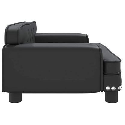 Divano per Bambini Nero 70x45x30 cm in Similpelle | homemem39