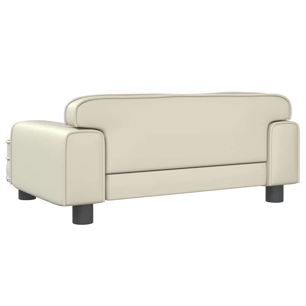 Divano per Bambini Crema 70x45x30 cm in Similpelle | homemem39