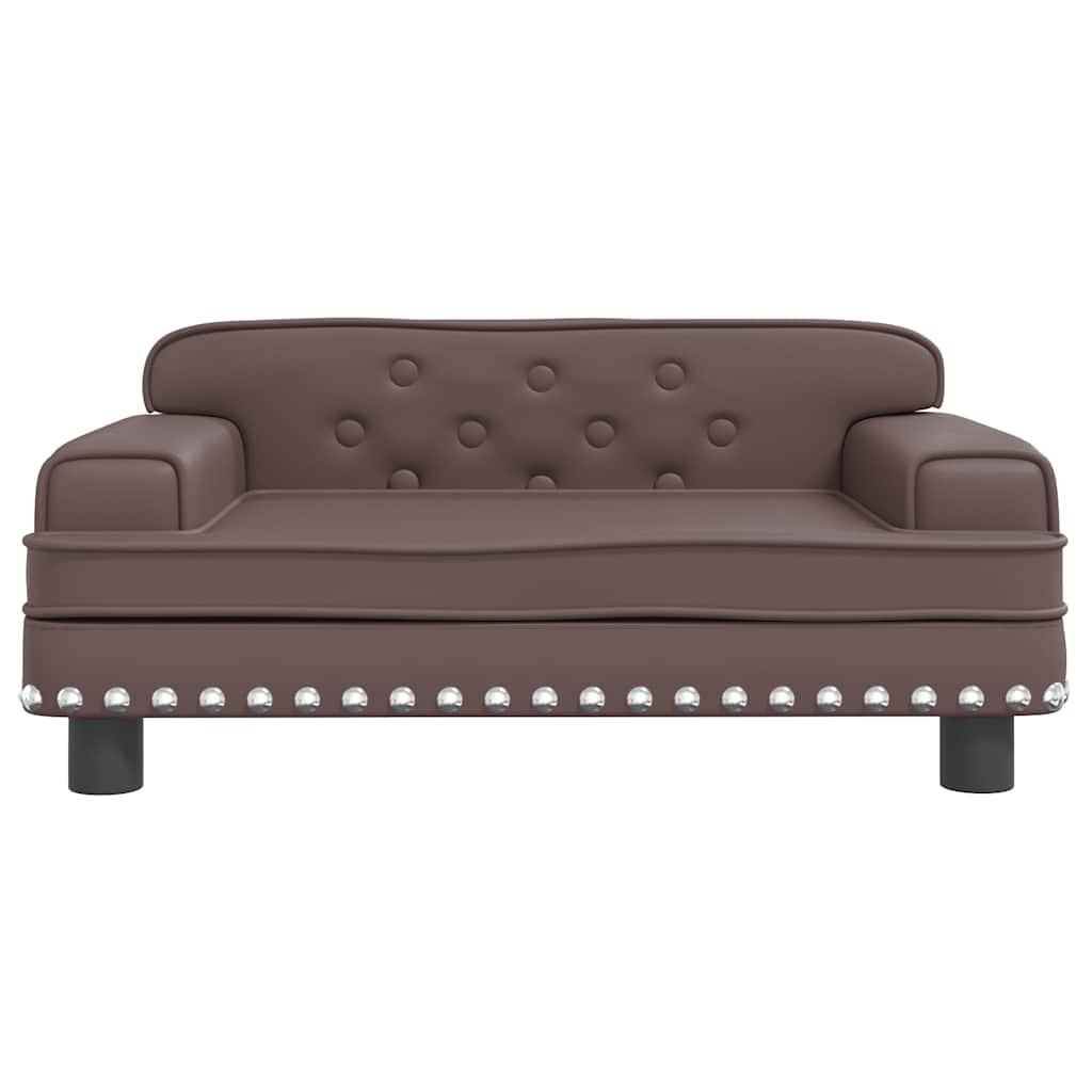 Divano per Bambini Marrone 70x45x30 cm in Similpelle