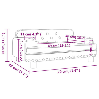 Divano per Bambini Cappuccino 70x45x30 cm in Similpelle | homemem39