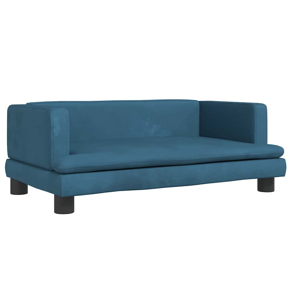 Divano per Bambini Blu 80x45x30 cm in Velluto | homemem39