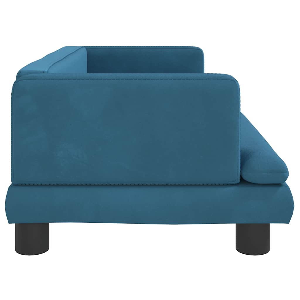 Divano per Bambini Blu 80x45x30 cm in Velluto | homemem39