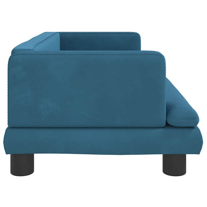 Divano per Bambini Blu 80x45x30 cm in Velluto | homemem39