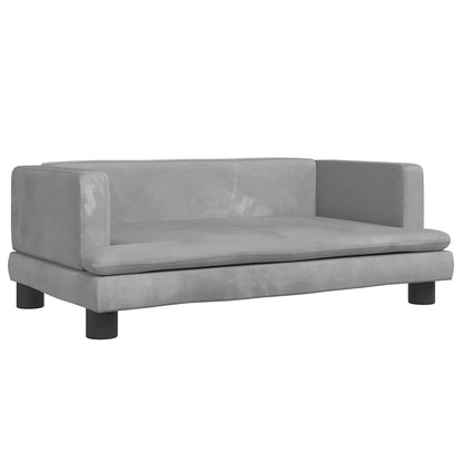 Divano per Bambini Grigio Chiaro 80x45x30 cm in Velluto | homemem39