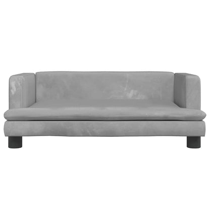 Divano per Bambini Grigio Chiaro 80x45x30 cm in Velluto | homemem39