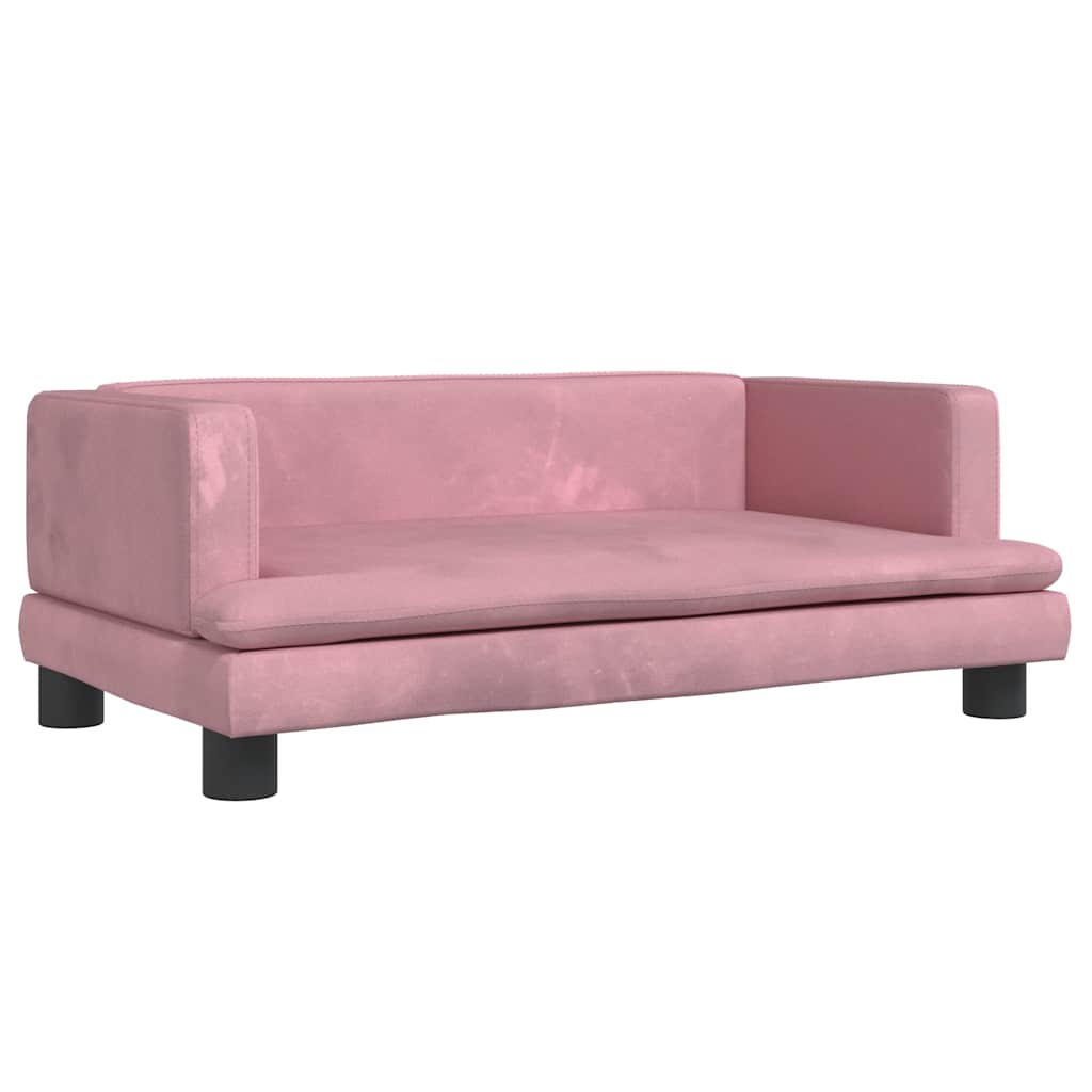Divano per Bambini Rosa 80x45x30 cm in Velluto | homemem39