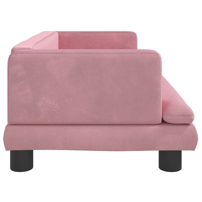 Divano per Bambini Rosa 80x45x30 cm in Velluto | homemem39