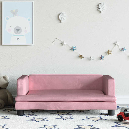 Divano per Bambini Rosa 80x45x30 cm in Velluto | homemem39