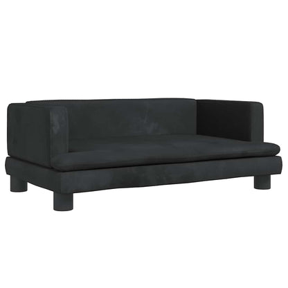 Divano per Bambini Nero 80x45x30 cm in Velluto | homemem39