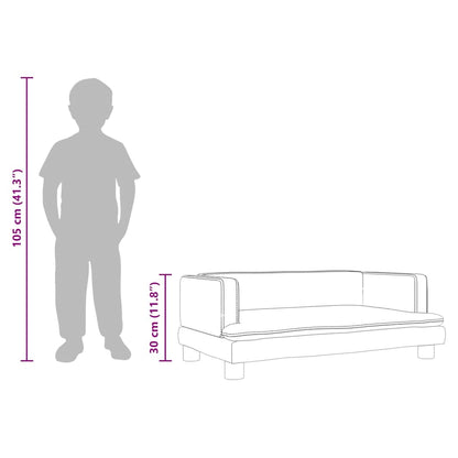 Divano per Bambini Nero 80x45x30 cm in Velluto | homemem39