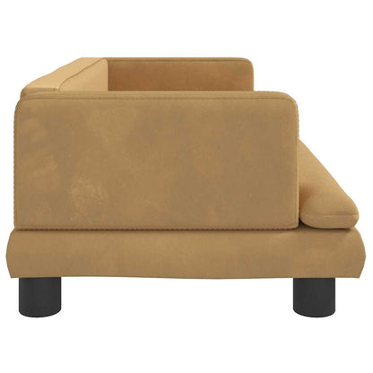 Divano per Bambini Marrone 80x45x30 cm in Velluto | homemem39
