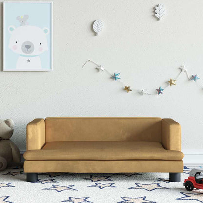 Divano per Bambini Marrone 80x45x30 cm in Velluto | homemem39