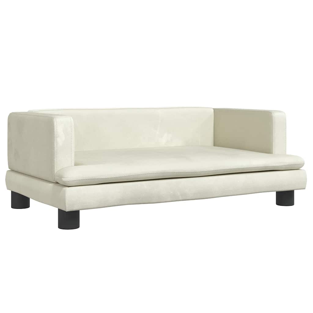 Divano per Bambini Crema 80x45x30 cm in Velluto | homemem39
