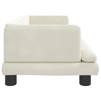 Divano per Bambini Crema 80x45x30 cm in Velluto | homemem39