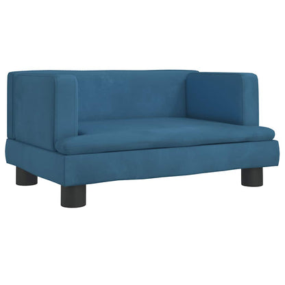 Divano per Bambini Blu 60x40x30 cm in Velluto | homemem39
