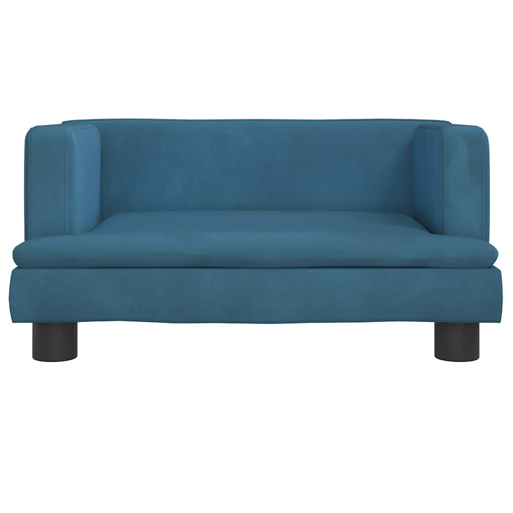 Divano per Bambini Blu 60x40x30 cm in Velluto | homemem39