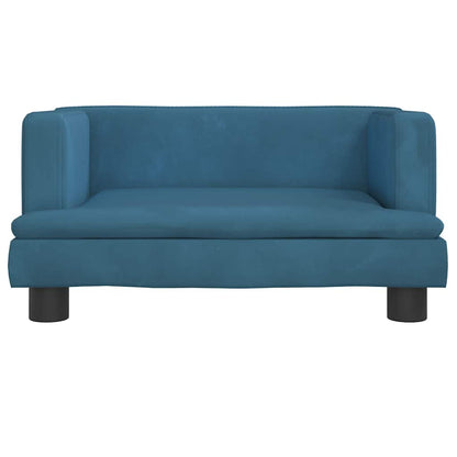 Divano per Bambini Blu 60x40x30 cm in Velluto | homemem39