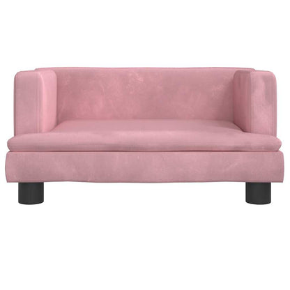 Divano per Bambini Rosa 60x40x30 cm in Velluto | homemem39