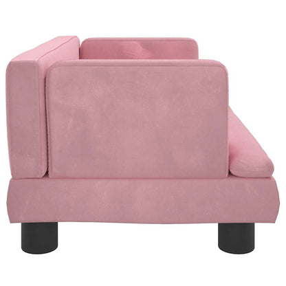 Divano per Bambini Rosa 60x40x30 cm in Velluto | homemem39