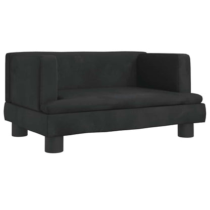 Divano per Bambini Nero 60x40x30 cm in Velluto | homemem39