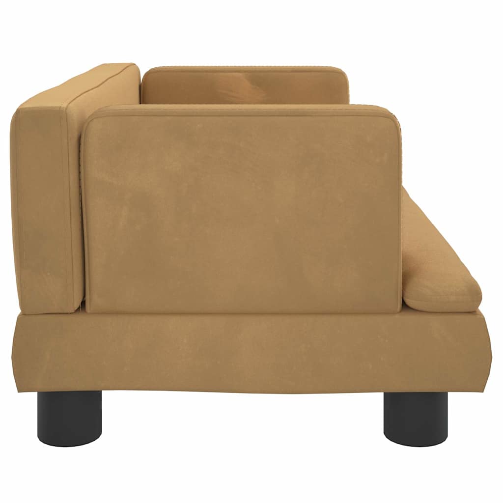 Divano per Bambini Marrone 60x40x30 cm in Velluto | homemem39