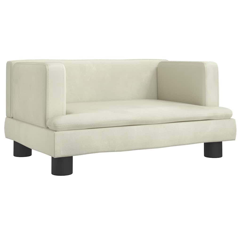 Divano per Bambini Crema 60x40x30 cm in Velluto | homemem39