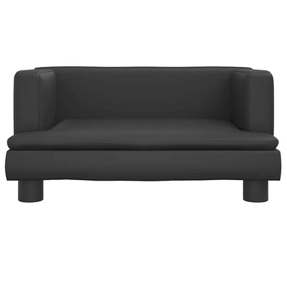 Divano per Bambini Nero 60x40x30 cm in Similpelle | homemem39
