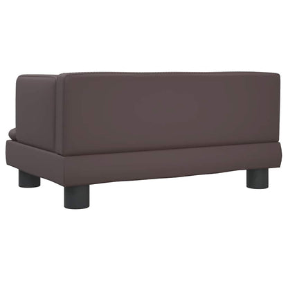 Divano per Bambini Marrone 60x40x30 cm in Similpelle | homemem39