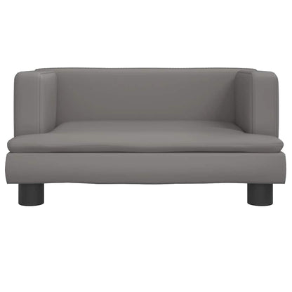 Divano per Bambini Grigio 60x40x30 cm in Similpelle