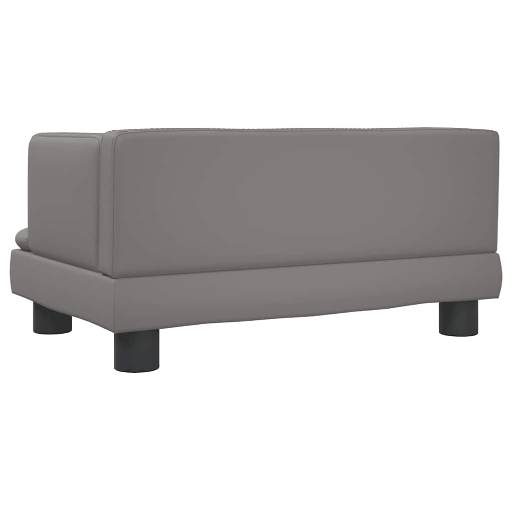 Divano per Bambini Grigio 60x40x30 cm in Similpelle | homemem39
