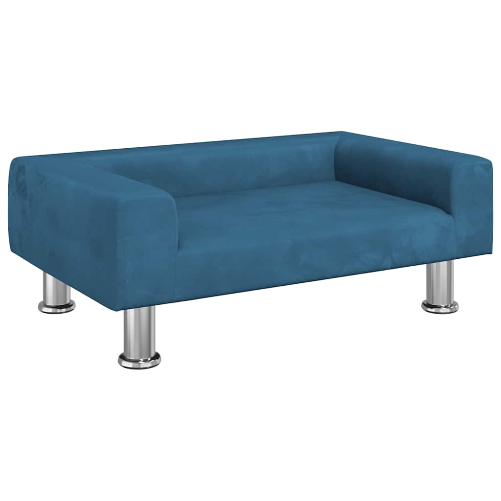 Divano per Bambini Blu 70x45x26,5 cm in Velluto | homemem39