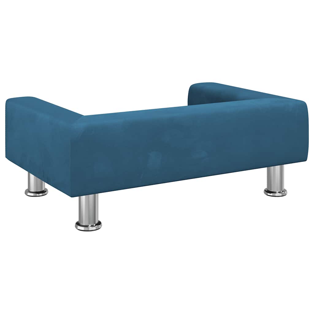 Divano per Bambini Blu 70x45x26,5 cm in Velluto | homemem39