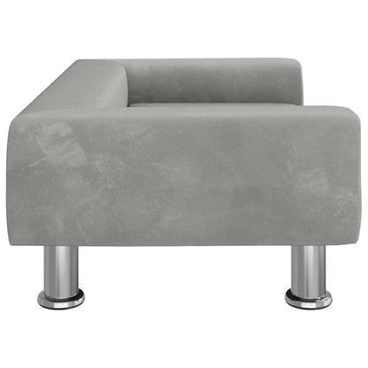 Divano per Bambini Grigio Chiaro 70x45x26,5 cm in Velluto | homemem39