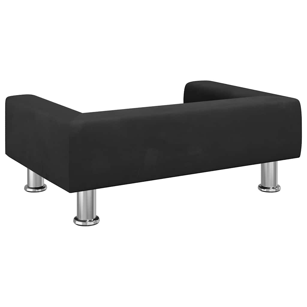 Divano per Bambini Nero 70x45x26,5 cm in Velluto | homemem39
